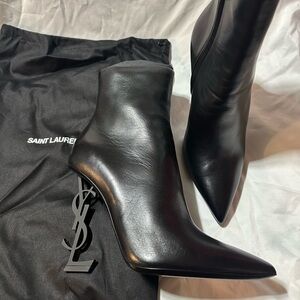 Saint Laurent Black Opyum Heeled Boots